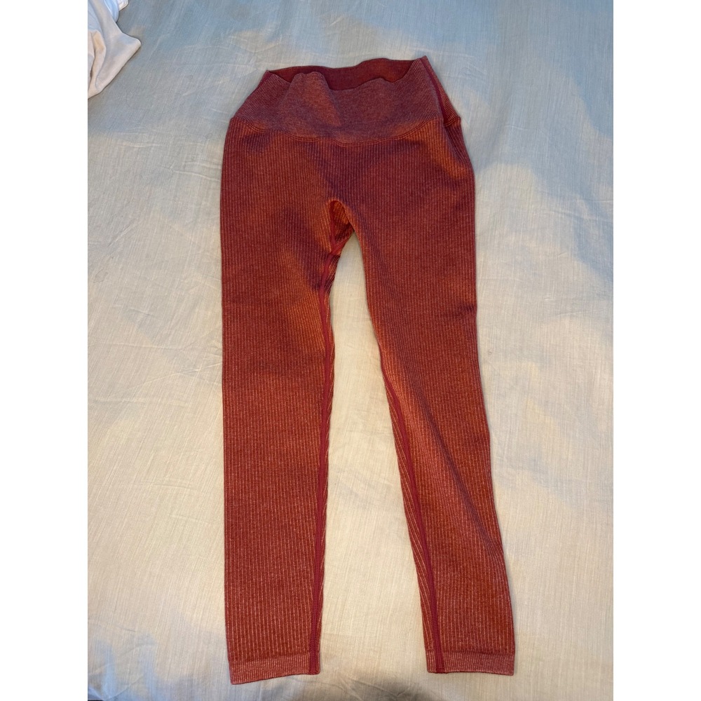 Balance‎ Ribbed Leggings Women's XS Rust High Rise Stretch Athleisure
